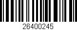 Código de barras (EAN, GTIN, SKU, ISBN): '26400245'