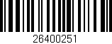Código de barras (EAN, GTIN, SKU, ISBN): '26400251'