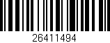 Código de barras (EAN, GTIN, SKU, ISBN): '26411494'