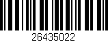 Código de barras (EAN, GTIN, SKU, ISBN): '26435022'