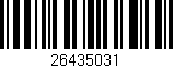 Código de barras (EAN, GTIN, SKU, ISBN): '26435031'