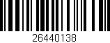 Código de barras (EAN, GTIN, SKU, ISBN): '26440138'