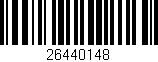 Código de barras (EAN, GTIN, SKU, ISBN): '26440148'