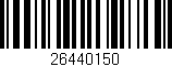 Código de barras (EAN, GTIN, SKU, ISBN): '26440150'