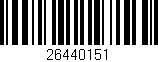 Código de barras (EAN, GTIN, SKU, ISBN): '26440151'