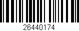 Código de barras (EAN, GTIN, SKU, ISBN): '26440174'