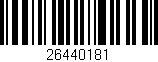 Código de barras (EAN, GTIN, SKU, ISBN): '26440181'