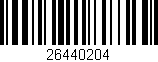 Código de barras (EAN, GTIN, SKU, ISBN): '26440204'