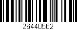 Código de barras (EAN, GTIN, SKU, ISBN): '26440562'