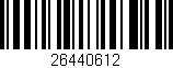 Código de barras (EAN, GTIN, SKU, ISBN): '26440612'