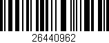 Código de barras (EAN, GTIN, SKU, ISBN): '26440962'