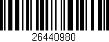 Código de barras (EAN, GTIN, SKU, ISBN): '26440980'