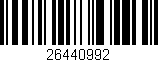 Código de barras (EAN, GTIN, SKU, ISBN): '26440992'