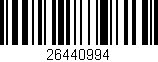 Código de barras (EAN, GTIN, SKU, ISBN): '26440994'