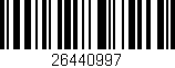 Código de barras (EAN, GTIN, SKU, ISBN): '26440997'