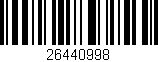 Código de barras (EAN, GTIN, SKU, ISBN): '26440998'