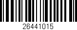 Código de barras (EAN, GTIN, SKU, ISBN): '26441015'