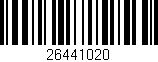 Código de barras (EAN, GTIN, SKU, ISBN): '26441020'