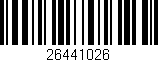 Código de barras (EAN, GTIN, SKU, ISBN): '26441026'