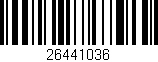 Código de barras (EAN, GTIN, SKU, ISBN): '26441036'
