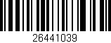 Código de barras (EAN, GTIN, SKU, ISBN): '26441039'