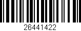 Código de barras (EAN, GTIN, SKU, ISBN): '26441422'