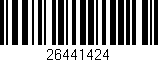 Código de barras (EAN, GTIN, SKU, ISBN): '26441424'