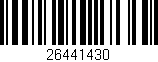 Código de barras (EAN, GTIN, SKU, ISBN): '26441430'
