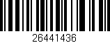 Código de barras (EAN, GTIN, SKU, ISBN): '26441436'