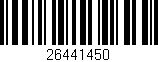 Código de barras (EAN, GTIN, SKU, ISBN): '26441450'