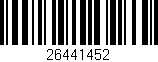 Código de barras (EAN, GTIN, SKU, ISBN): '26441452'