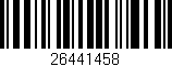 Código de barras (EAN, GTIN, SKU, ISBN): '26441458'