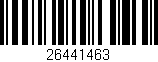 Código de barras (EAN, GTIN, SKU, ISBN): '26441463'