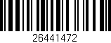 Código de barras (EAN, GTIN, SKU, ISBN): '26441472'