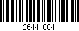 Código de barras (EAN, GTIN, SKU, ISBN): '26441884'