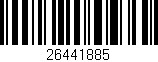 Código de barras (EAN, GTIN, SKU, ISBN): '26441885'