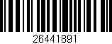 Código de barras (EAN, GTIN, SKU, ISBN): '26441891'