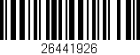Código de barras (EAN, GTIN, SKU, ISBN): '26441926'