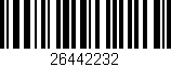 Código de barras (EAN, GTIN, SKU, ISBN): '26442232'