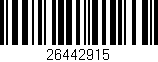 Código de barras (EAN, GTIN, SKU, ISBN): '26442915'