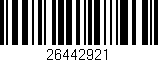 Código de barras (EAN, GTIN, SKU, ISBN): '26442921'