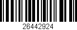 Código de barras (EAN, GTIN, SKU, ISBN): '26442924'