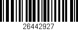 Código de barras (EAN, GTIN, SKU, ISBN): '26442927'