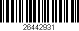 Código de barras (EAN, GTIN, SKU, ISBN): '26442931'