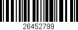 Código de barras (EAN, GTIN, SKU, ISBN): '26452799'