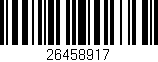 Código de barras (EAN, GTIN, SKU, ISBN): '26458917'