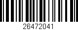 Código de barras (EAN, GTIN, SKU, ISBN): '26472041'