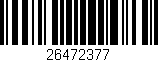 Código de barras (EAN, GTIN, SKU, ISBN): '26472377'