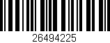 Código de barras (EAN, GTIN, SKU, ISBN): '26494225'