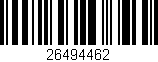 Código de barras (EAN, GTIN, SKU, ISBN): '26494462'